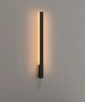 Elewacyjny podłużny pionowy czarny kinkiet LED 3000K 101cm Maxlight W0459 Kaprun 12W