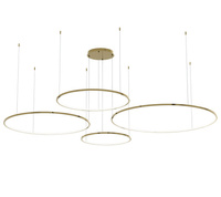 Lampa wisząca SATURNO GOLD 120W LED cztery okręgi Milagro ML0849