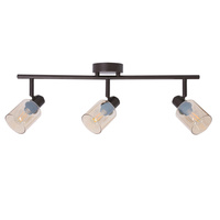 AGRA LAMPA SUFITOWA BRUNATNY 3X40W E14 KLOSZ BURSZTYNOWY Candellux 93-25050