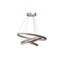 Złoty żyrandol spiralny LED z kryształowym efektem CAMELIA 40+60+80 3-STEP DIMM GO AZZARDO AZ6769