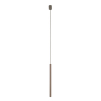 Lampa wisząca cienka brązowa karbowana rurka 50cm FERRO NEW BROWN 1xG9 Tk Lighting 11425