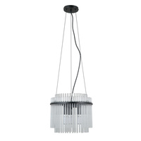 Lampa wisząca czarna składająca się ze szklanych rurek 3xE14 Bonte Italux PND-40929-3A-BK