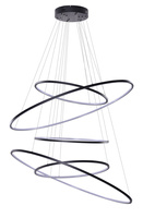 Lampa wisząca okręgi czarne WHEEL XXL BK AZZARDO AZ3137