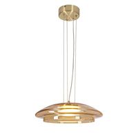 Lampa wisząca szklany bursztynowy klosz zewnętrzny OMBRE 34 cm 1xGX53 Candellux Studio 31-51080