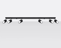 Lampa sufitowa NERO 6 czarny/chrom Sollux Lighting SL.1068