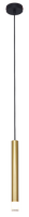 Lampa wisząca cienka złota tuba zakończona delikatnym akrylowym klosikiem VELIC 1xG9 Zuma Line P241125801GD 