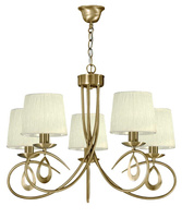 ARNIKA LAMPA WISZĄCA 5X40W E14 PATYNA / KREM Candellux 35-21694