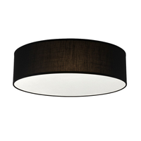 Czarna okrągła 50cm lampa sufitowa z ratanu Marshall 3xE27 Ø50cm Milagro MLP2426