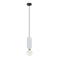 Lampa wisząca Lorenzo jasno szara 1xG9 Italux PND-59815-1-LGR