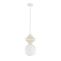 Lampa wisząca ceramiczna waniliowa 1xE14 Latera Italux PND-94331-1S-GRN
