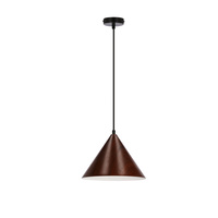 DUNCA LAMPA WISZĄCA 25 CZARNY 1X40 E27 KLOSZ CIEMNY ORZECHOWY Candellux 31-23438
