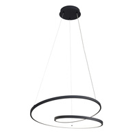 Lampa wisząca Reina 60cm czarna LED 3000-6000K Italux PND-21692-M-BK