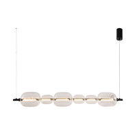 Lampa wisząca pozioma z sześcioma bezbarwnymi owalnymi kloszami PLAYA  17W LED 3000K Candellux Studio 36-50533