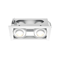 Podwójna biała oprawa podtynkowa LED 3000K Metal Modern DL093-02-10W3K-W Maytoni