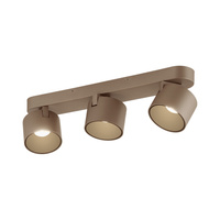 Brązowa podłużna lampa sufitowa trzy tuby LED 2700K PURE CUP Paul Neuhaus 6227-97 