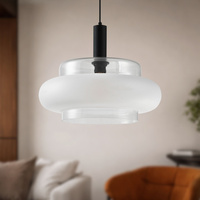 Lampa wisząca ze szklanym pierścieniowym mrożonym kloszem BRIZI 1xE27 Candellux Studio 31-51523