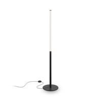 Prosta czarna lampa podłogowa świecąca tuba LED 3000K Ray Maytoni Z012FL-L18B3K