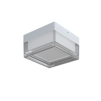 Biały kwadratowy mały plafon 13cm do łazienki IP65 LED wybór barwy światła Nefis Italux PLF-53628-WH
