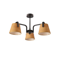 Amberg lampa sufitowa czarny 3x40W E14 abażur żółty Candellux 33-38302