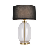 Lampa stołowa Amur czarno - transparentna 1xE27 Light Prestige LP-919/1T transparent