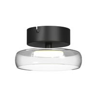 Lampa sufitowa okrągła czarna 20cm z transparentnym kloszem FLOAT Maytoni MOD498CL-L13BK