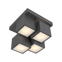 Czarna geometryczna lampa sufitowa TETRIS LED 3000K Just Light 14114-18