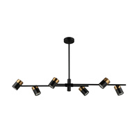 Lampa wisząca Elice 6xGU10 Italux PND-58892-6-BK-BRO