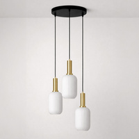 Lampa wisząca z ryflowanymi kloszami 14 cm FIORE Kaja Lighting K-5882
