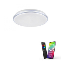 Lampa sufitowa plafon 49cm Q-BENNO LED IP44 Paul Neuhaus 8245-17 sterowana pilotem funkcja smart