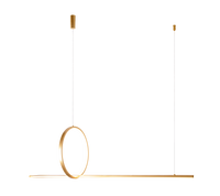 Lampa wisząca LED PELLE 3-STEP DIMM GO AZZARDO AZ5757 - złota lampa LED regulowana