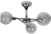 OZZO LAMPA WISZĄCA 3X40W E14 CHROM KLOSZ BEZBARWNY Candellux 33-72214