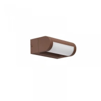 Kinkiet zewnętrzny w kolorze brązu FRAME WALL 3000K CORTEN AZZARDO AZ6635