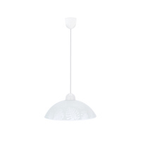 ALCARA LAMPA WISZĄCA 1X60W E27 KLOSZ BIAŁY Z WZOREM Candellux 31-16737