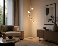 Lampa podłogowa piątka Biarritz LED kaszmirowa Aviano Lighting 3047-513