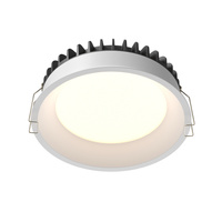 Biała oprawa podtynkowa 15,5cm średnicy IP44 Okno DL055-18W3-4-6K-W Maytoni