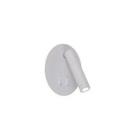 Biały okrągły kinkiet z dodatkowym podświetleniem ściany CIRCA LED 3000K  Zuma Line W4107-WH