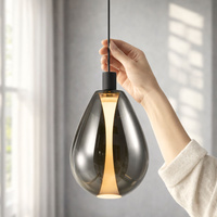 Lampa wisząca pojdeyńcza dymiony szklany klosz DENSO 20 1xG9 Candellux Studio 31-51363