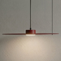 Lampa wisząca metalowy cienki talerz w kolorze burgund z możliwością zawieszenia pod skosem PIATTO 1xGX53 fi 45cm Milagro MLP2915