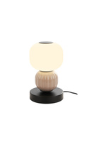 Mała lampka stołowa ceramika w kolorze pudrowy róż i szkło Modern Maxlight T0072