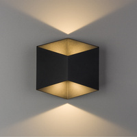 Geometryczny czarny kinkiet na elewacje 3000K TRIANGLES LED Nowodvorski 8142