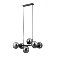 Lampa wisząca Molite czarna dymione kule Italux PND-1098-6-BK