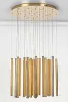 MAXLIGHT P0242D LAMPA WISZĄCA ORGANIC 33x1 ZŁOTA ŚCIEMNIALNA