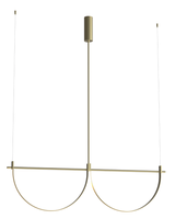 Nowoczesna złota lampa z podwójnym łukiem Victoria 40W Maxlight P0689
