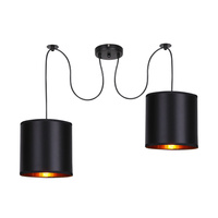 Candida p lampa wisząca czarny 2x40w e27 abażur czarny Candellux 32-00842