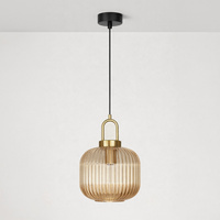 Lampa wisząca z ozdobnym ryflowanym kloszem ARIA Kaja Lighting K-5896