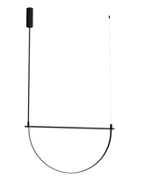 Minimalistyczna czarna lampa w kształcie litery U  Victoria 30W LED 3000K Maxlight P0686