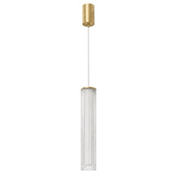 Lampa wisząca akrylowa tuba Trivia Gold 10W LED CCT IP44 Milagro ML2729