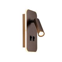 KInkiet Doria kawowy LED 3000K z dodatkowym podświetleniemItalux WL-83957-1-CF