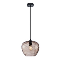 Pojedyńcza lampa wisząca z kloszem 23,5cm w odcieniu brązu 1xE27 Bresco Italux PND-3033-1-BK-CF