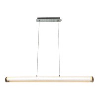 Lampa wisząca tuba akrylowa Trivia Chrome 16W LED CCT IP44 Milagro ML2733